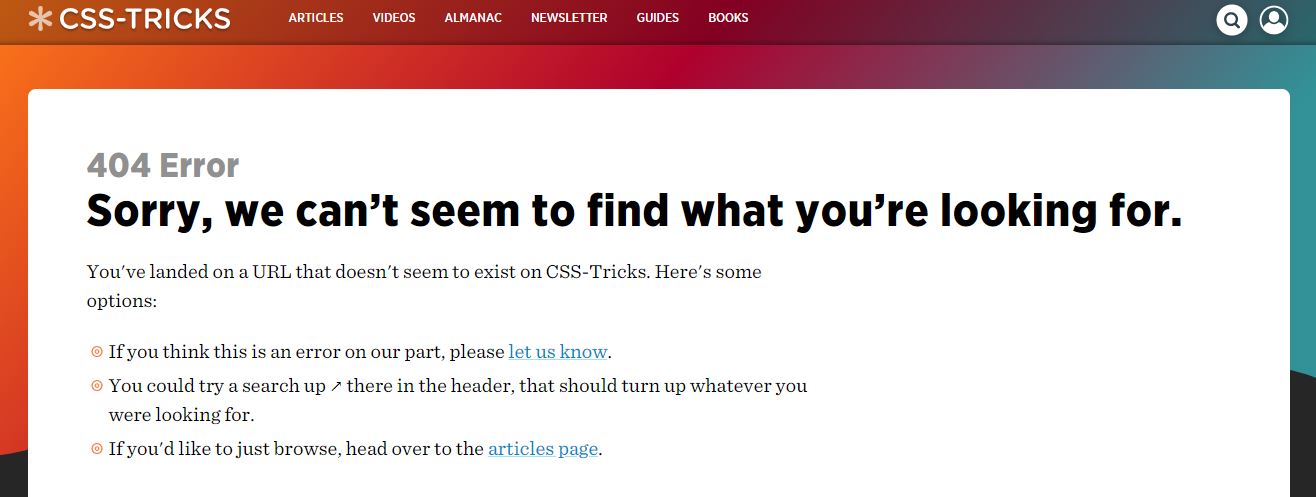 img example of a 404 error page