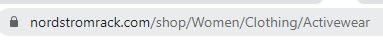 a good url example from Nordstrom Rack.com